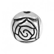 Metal bead flower 17x18mm Antique silver